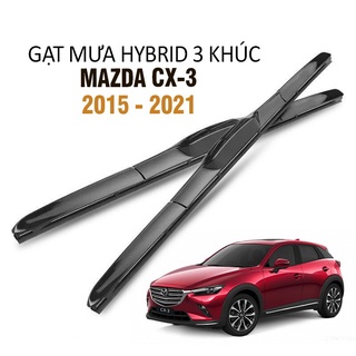 Gạt mưa cho xe mazda cx-3 - 3 khúc lưỡi silicon- tiêu chuẩn cao cấp - siêu sạch - siêu bền