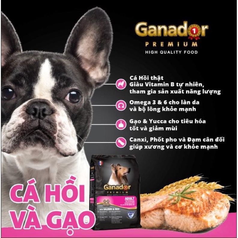 Thức ăn khô chó con , chó lớn Ganador 3kg