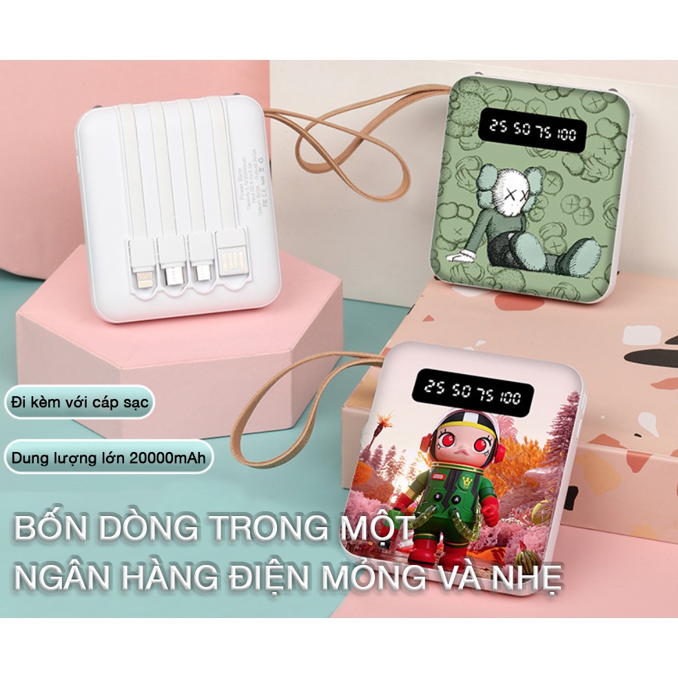 Sản phẩm mới đi kèm với dòng sạc dự phòng mini 20000mAh, pin sạc dự phòng dung lượng lớn
