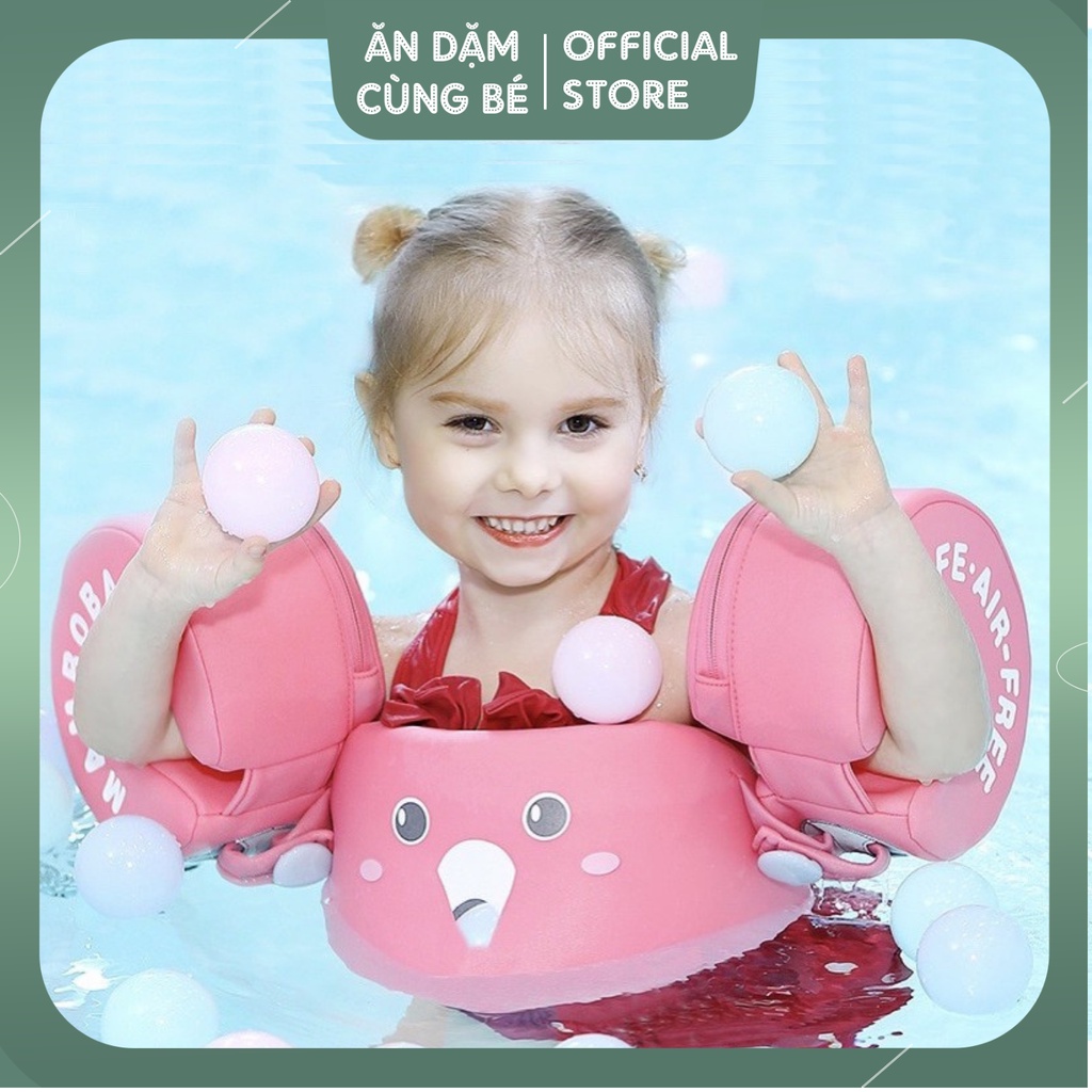 Phao bơi tắm chống lật cho bé trẻ em MAMBOBABY cao cấp, phao bơi tay lưng cho bé từ 8 tháng