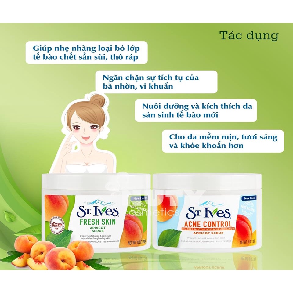 [Giá Sỉ] Hủ Kem Body Tẩy Tế Bào Chết St.Ives Fresh Skin Apricot Scrub 283gr