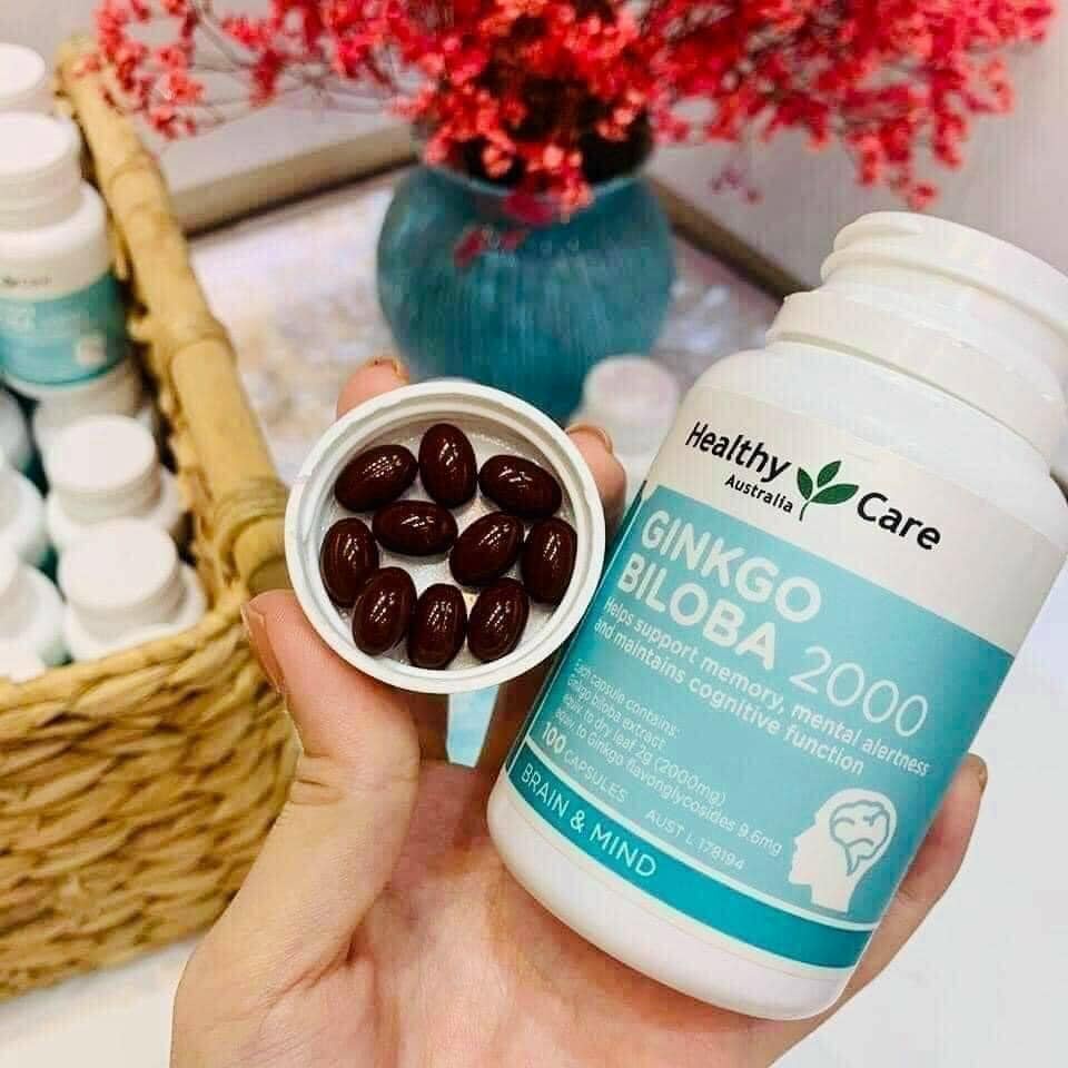 Viên uống bổ não Healthy Care Ginkgo Biloba 2000 - 100 viên