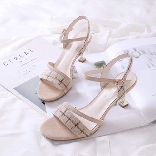 Giày Cao Gót Sandal Nữ Quai Ôm Cổ Chân Thời Trang 2020