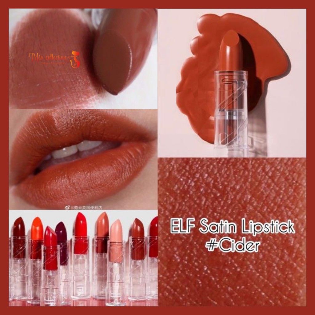 Son ELF - SRSLY Satin Lipstick màu Cider, Cocoa