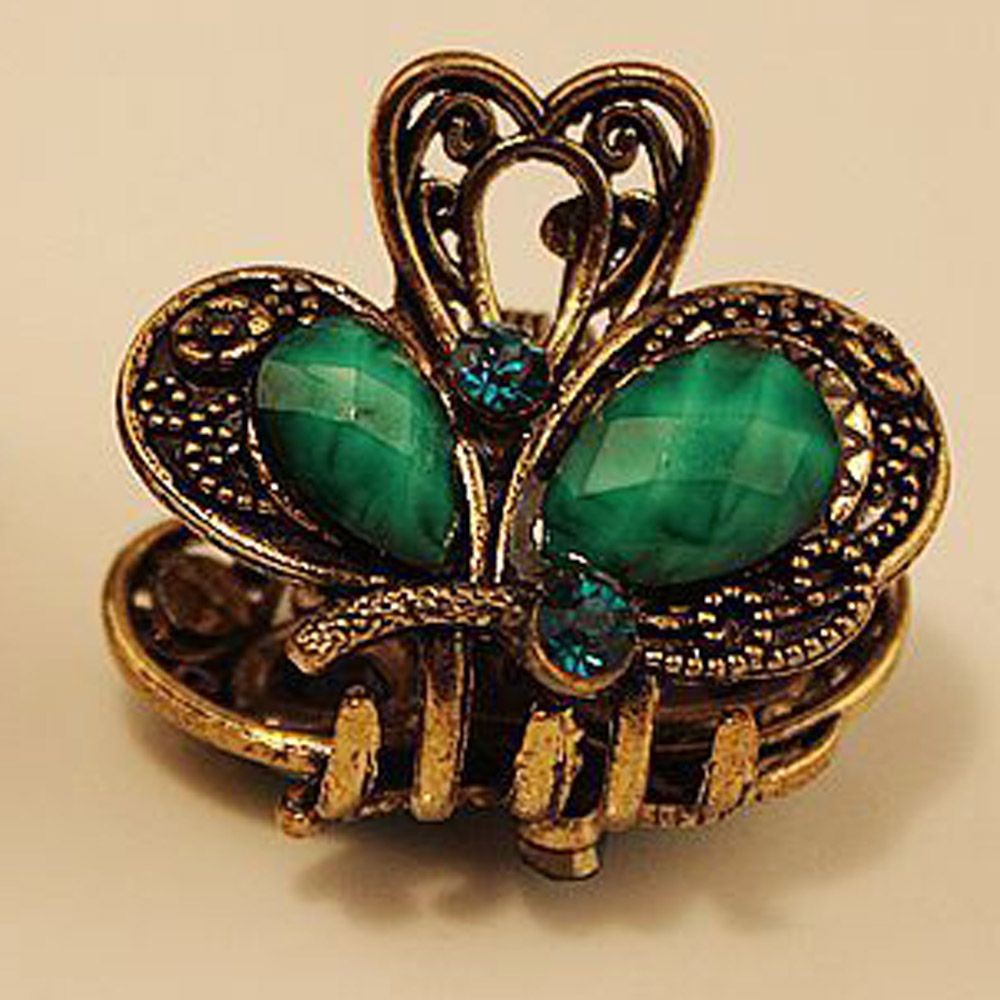 Kẹp Tóc Hình Bướm Đính Đá Màu Sắc Ngẫu Nhiên Thời Trang Cho Nữ