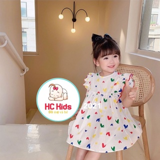 Váy đầm cho bé gái ❤️Chất đũi loại 1❤️ váy tin cánh tiên mùa hè cho bé 7-19Kg