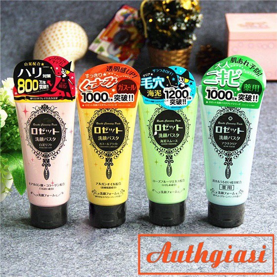 (Đủ 5 Màu) Sữa rửa mặt Rosette Cleansing Paste chiết xuất thiên nhiên nhiều công dụng 120g