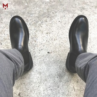 Giày tây công sở nam da bò cao cổ thời trang chelsea boots classic mad