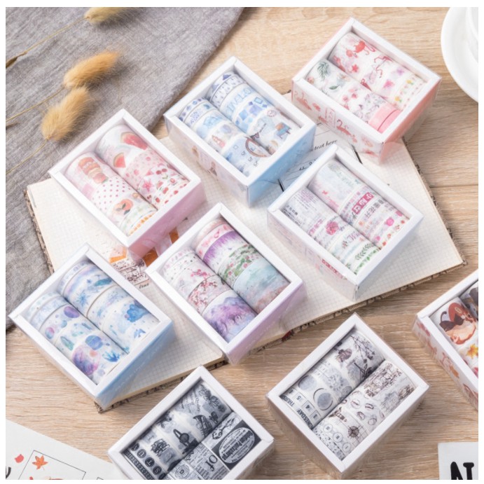 Bộ 10 Băng Keo Trang Trí Washi Tape A Good Life Cực Xinh