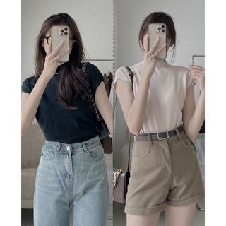 Xả kho - Áo len ngắn tay cổ lỡ Hàn Quốc, áo len 3 phân tay hến hàng Quảng Châu