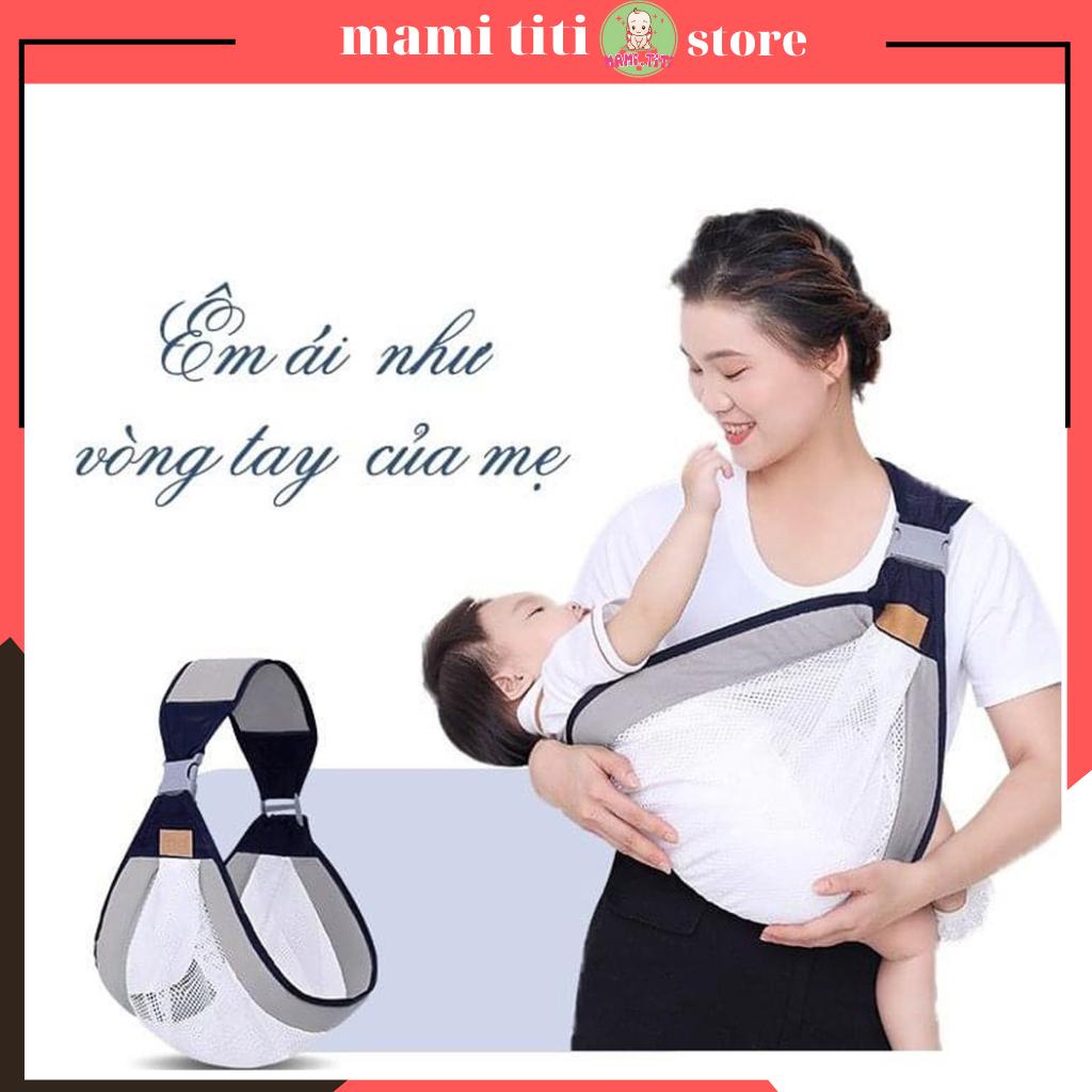 Địu cho bé sơ sinh, địu lưới cho bé sơ sinh hình võng thông thoáng