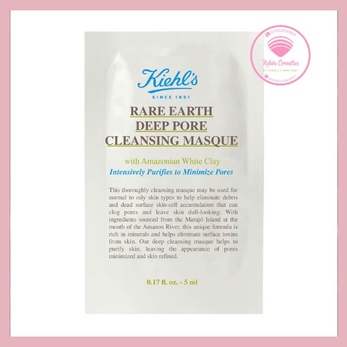 Sample Gói Mặt Nạ Kiehls Đất Sét, Nghệ Giảm Mụn Sáng Da 5ml