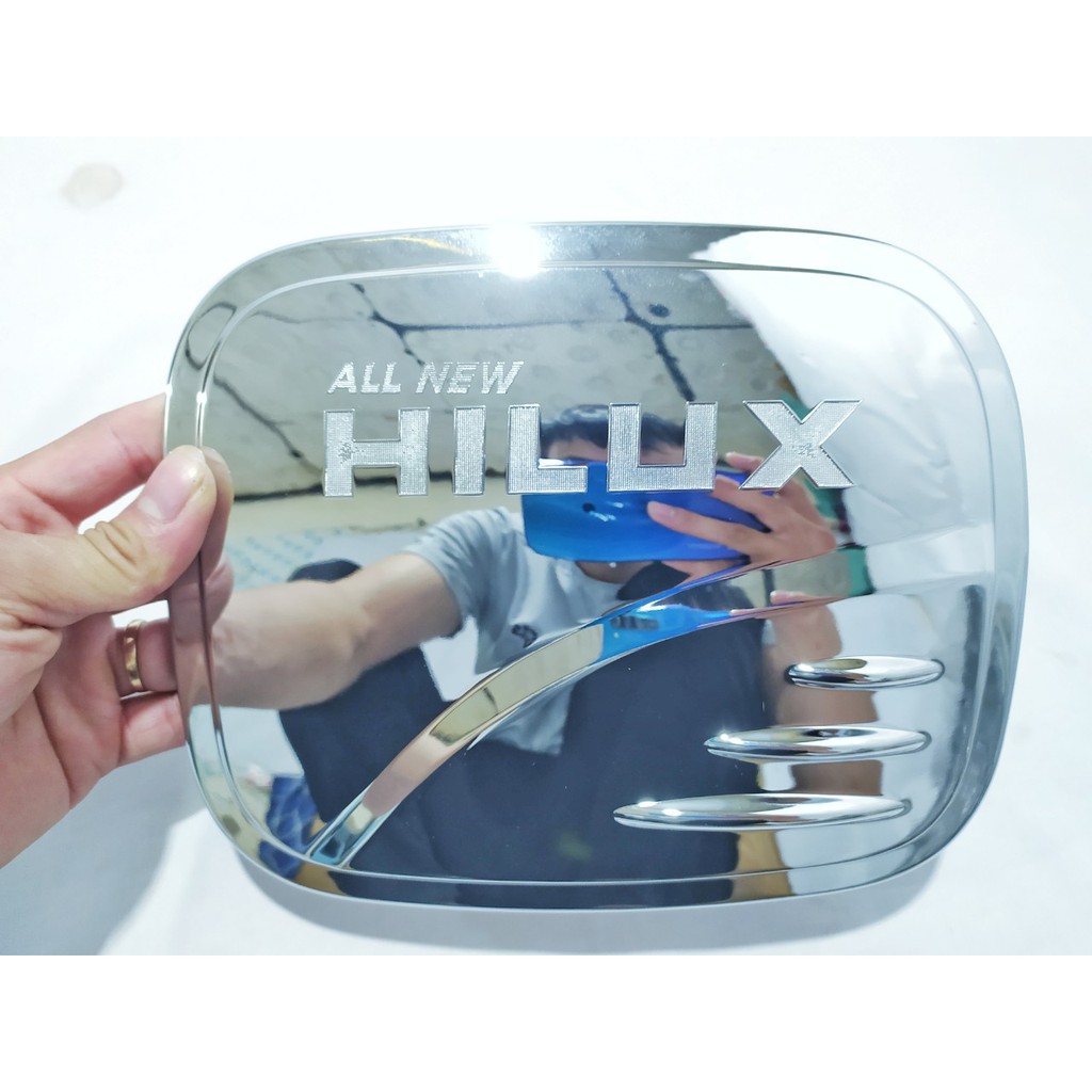 Bộ Ốp Viền Đèn, Tay Hõm, Nắp Xăng Toyota Hilux 2021-2022 Hàng Nhựa ABS Mạ Crom Sáng Bóng