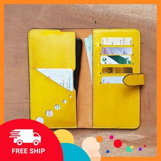 Ví cầm tay nữ - chất liệu da bò thật - đồ da thủ công bv0001 - atshop2