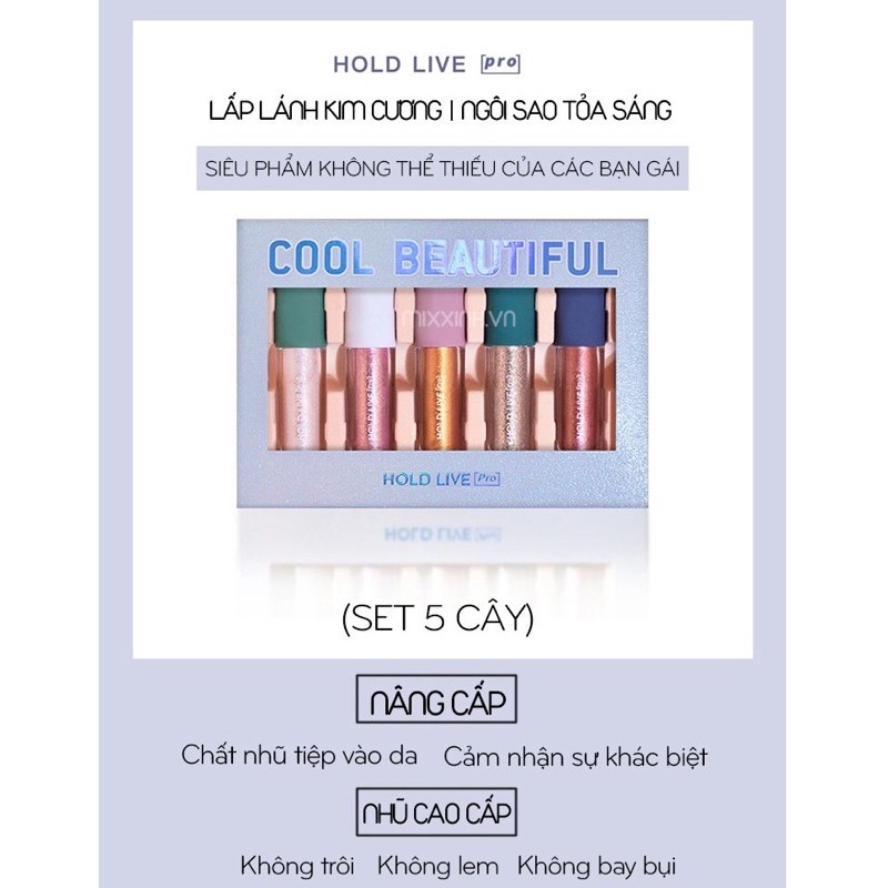 Kim Tuyến Mắt 5 Màu Chính Hãng Holdlive Star Lâu Trôi Không Lem Dễ Sử Dụng