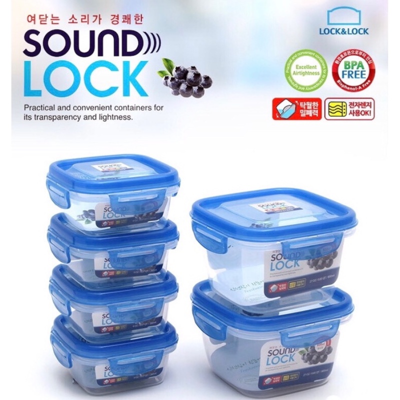 Hộp bảo quản Lock&Lock Sound Lock dung tích 240ml đến 1.5L hình chữ nhật LEP552 LEP511 LEP531 LEP532 LEP551