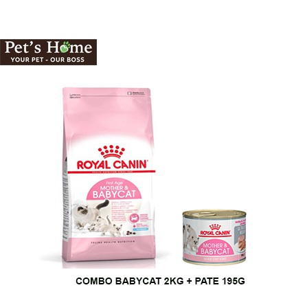 COMBO 2KG Hạt Royal Canin Mother &amp; Babycat và Pate 195G