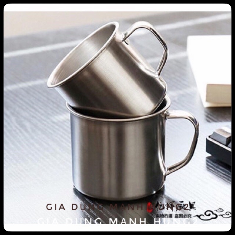 CA  CỐC INOX 9cm CÓ NẮP ĐẬY