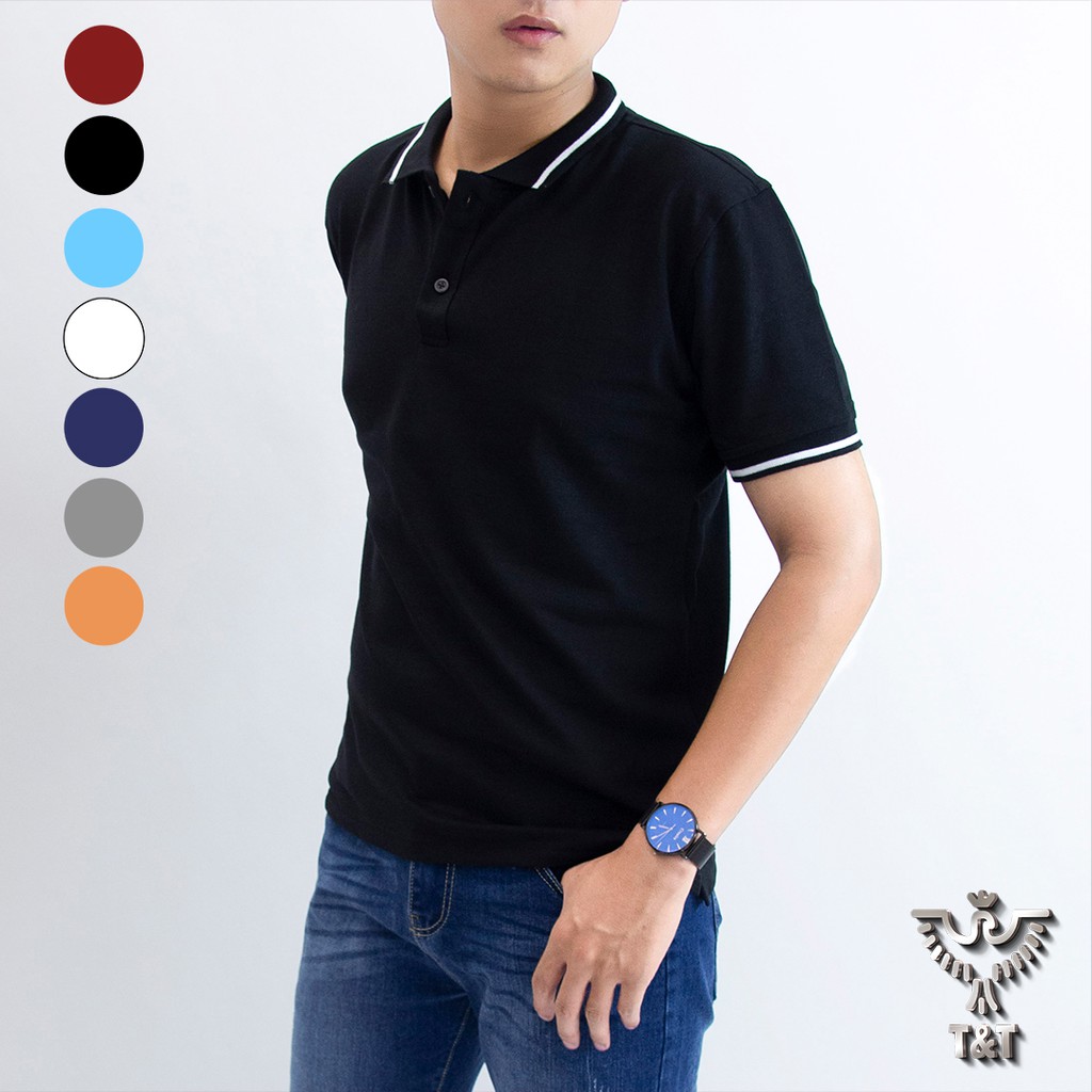 Áo thun nam áo polo nam cổ bẻ tay ngắn chất thun cotton co dãn thoáng mát kiểu dáng hàn quốc PL202