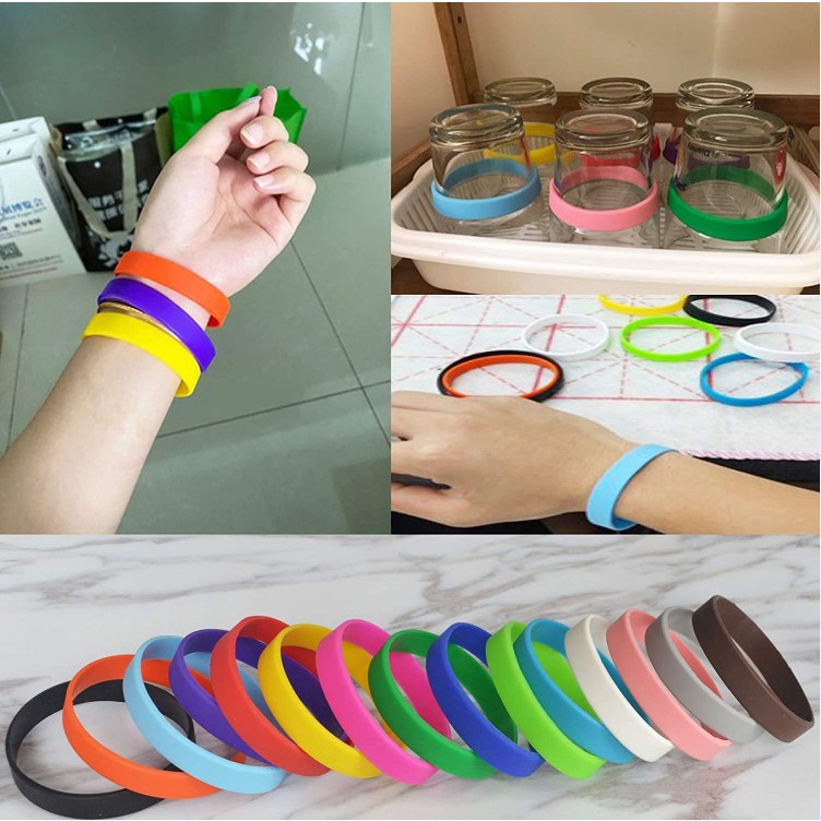 Vòng Đeo Tay Bằng Silicone Màu Trơn ECGIFT SW001