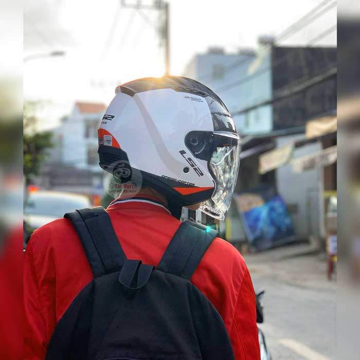 Nón LS2 3/4 Copter Urbane đỏ