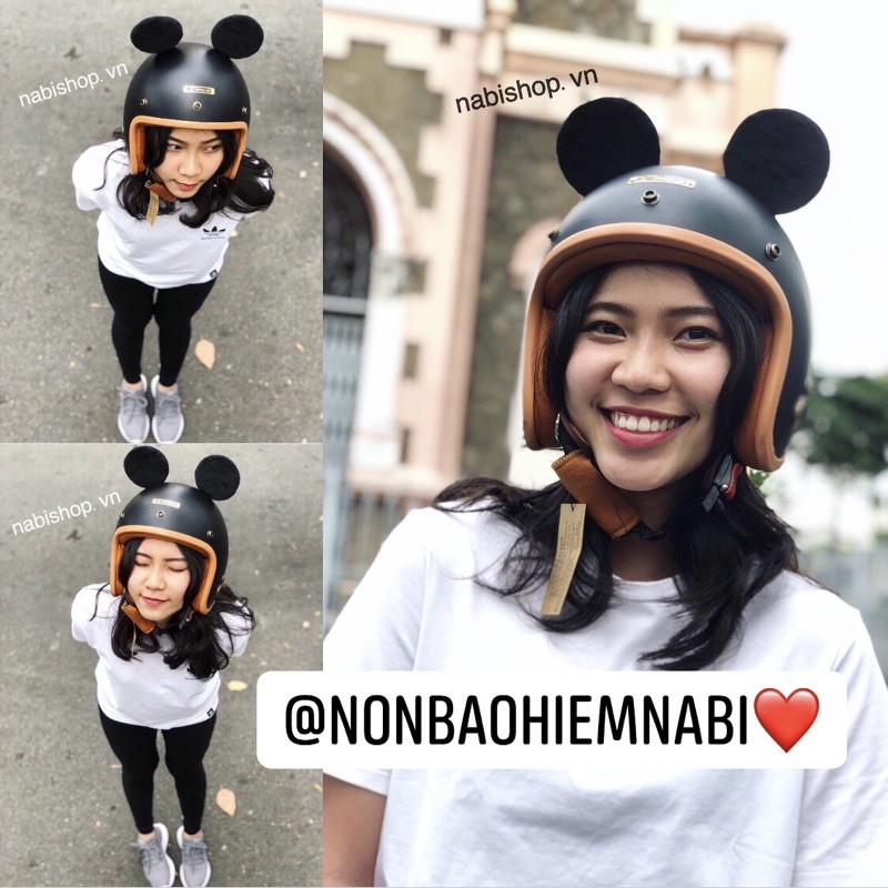 Mũ bảo hiểm chuột mickey dễ thương - Cao cấp - Sắc nét từng chi tiết