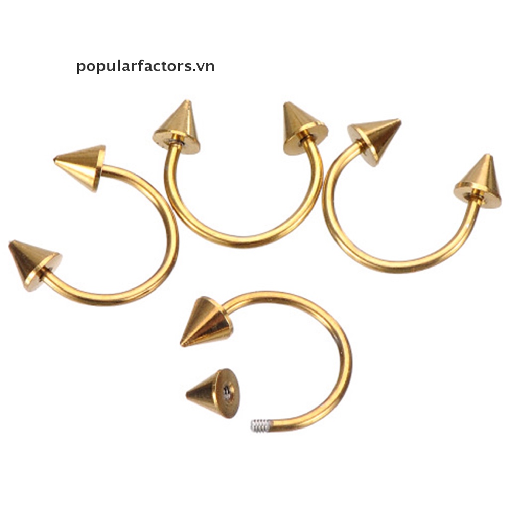 1 Khuyên Mũi Thép Không Gỉ Dạng Móng Ngựa Cá Tính