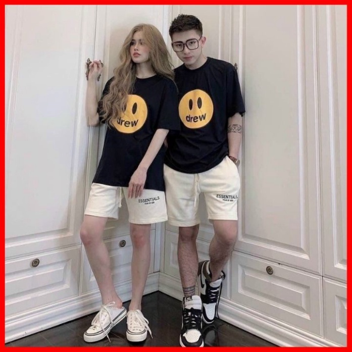 Áo Thun Nữ Màu Đen In Icon Vui Vẻ Drew ATN6445