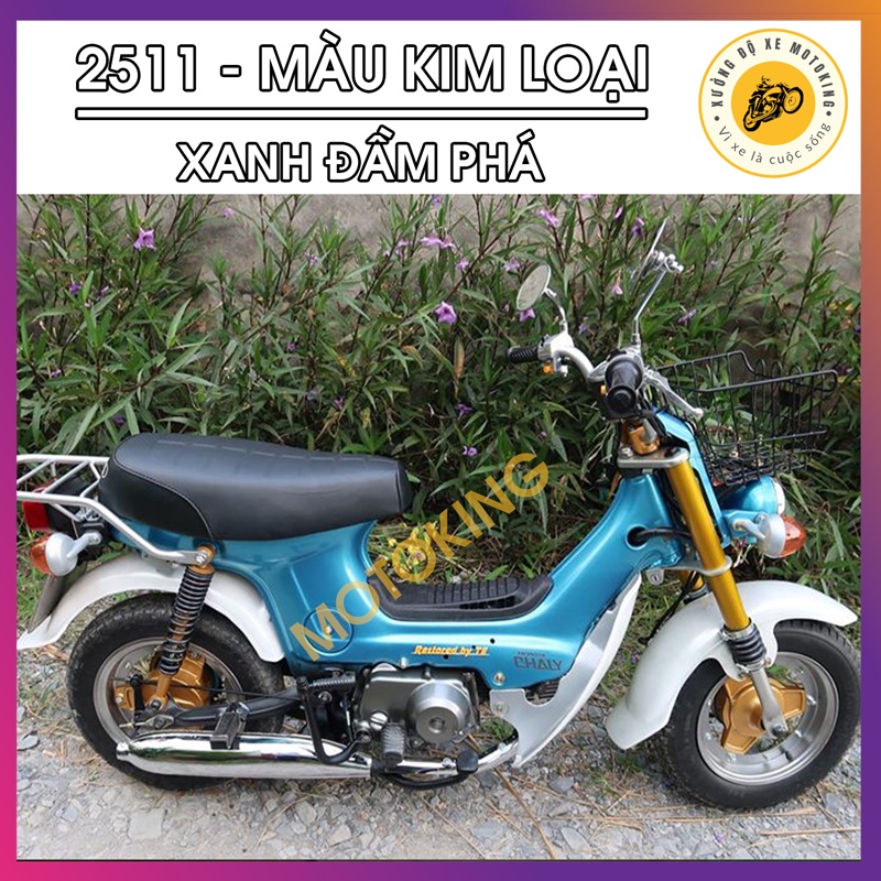 Sơn Samurai xanh đầm phá lấp lánh ánh kim 2511** - chai sơn xịt chuyên dụng dành cho sơn xe máy, ô tô