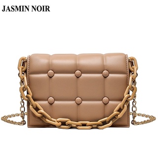Túi đeo chéo JASMIN NOIR dáng vuông nhỏ dây đeo kiểu xích thời trang dành cho nữ
