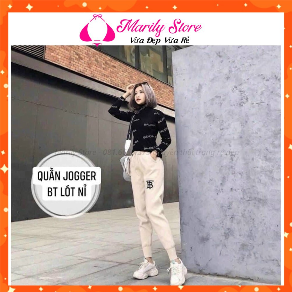 Quần Jogger Lót Nỉ Bông Hàng Vnxk Mặc Mùa Đông Cực Ấm