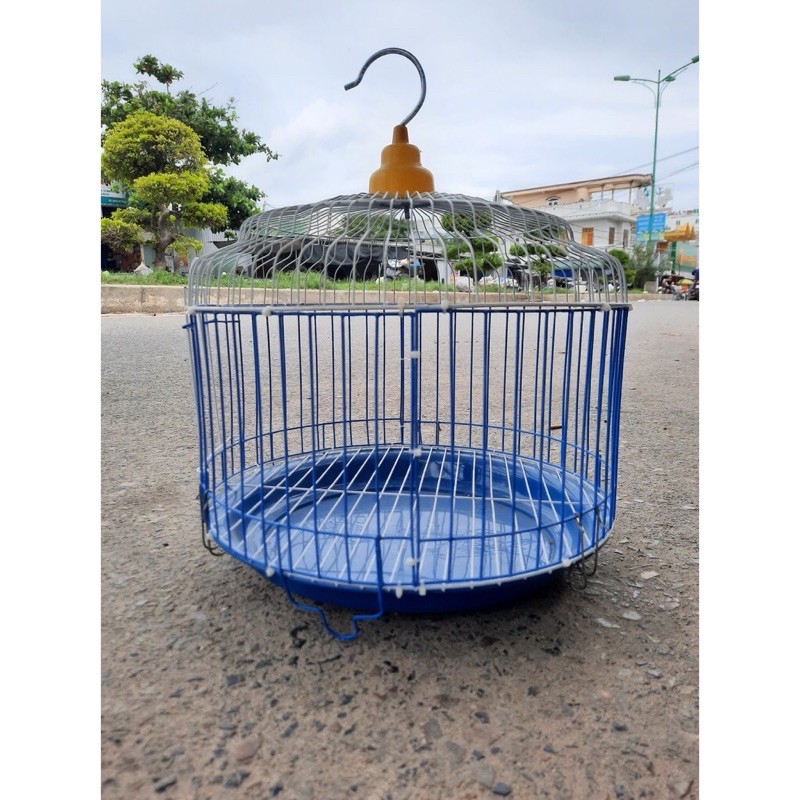Lồng chim cu gáy tròn 35cm kèm khay phân