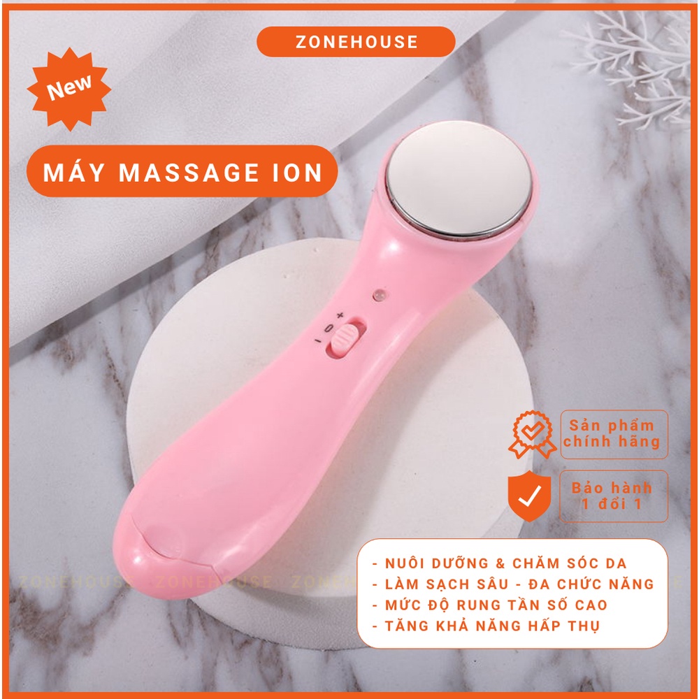 [LOẠI 1] Máy Massage Ion Mini Cầm Tay ZONEHOUSE săn chắc trẻ hóa da, nâng cơ mặt, chống nhăn, tăng độ đàn hồi da