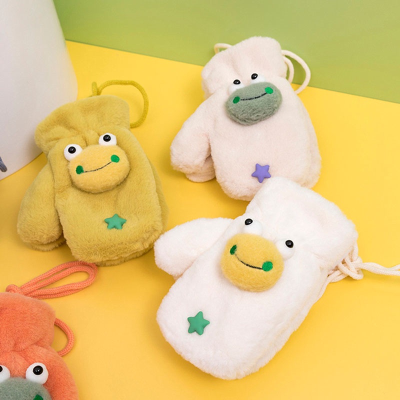 Đôi găng tay hình ếch hoạt hình 3D dễ thương cho bé