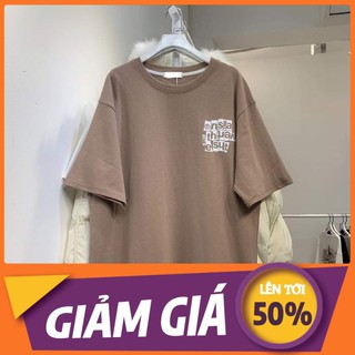 Áo thun tay lỡ nữ freesize phông form rộng dáng Unisex - Champs, áo phông form rộng