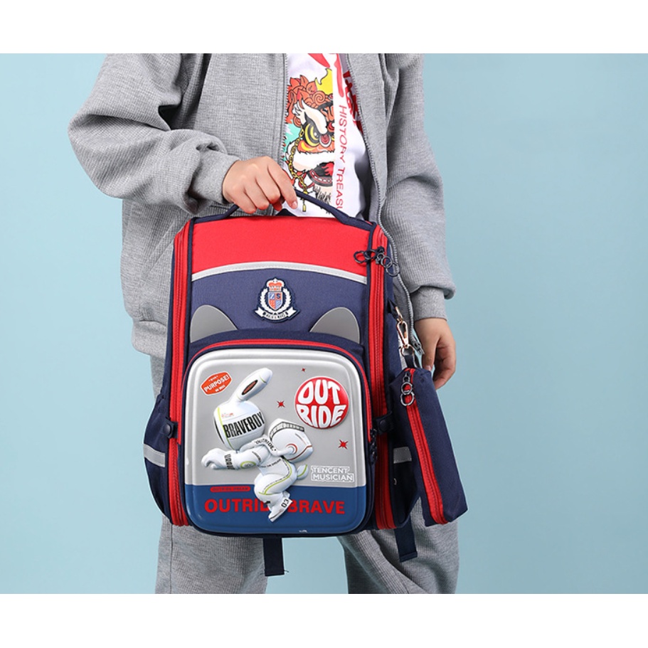 Balo học sinh cấp 1và 2 siêu nhẹ chống gù chống nước cao cấp phong cách mới