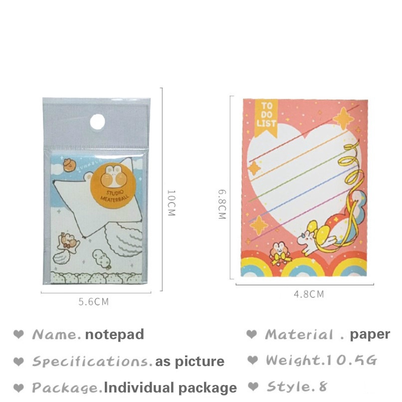 Sổ tay hình thỏ hoạt hình xinh xắn theo phong cách hàn quốc