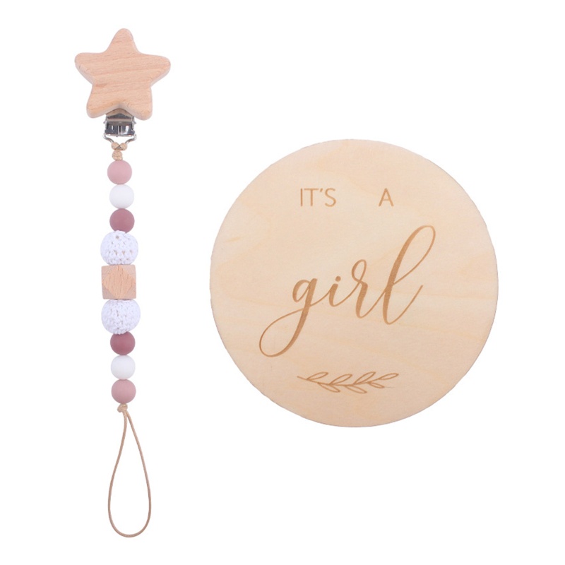 Bộ Kẹp Dây Xích Bằng Silicone Đính Hạt Cườm Handmade Dành Cho Trẻ Sơ Sinh