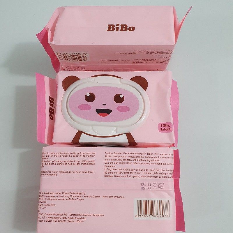 Khăn Giấy Ướt BIBO Không Màu Không Mùi,An Toàn Cho Sức Khoẻ