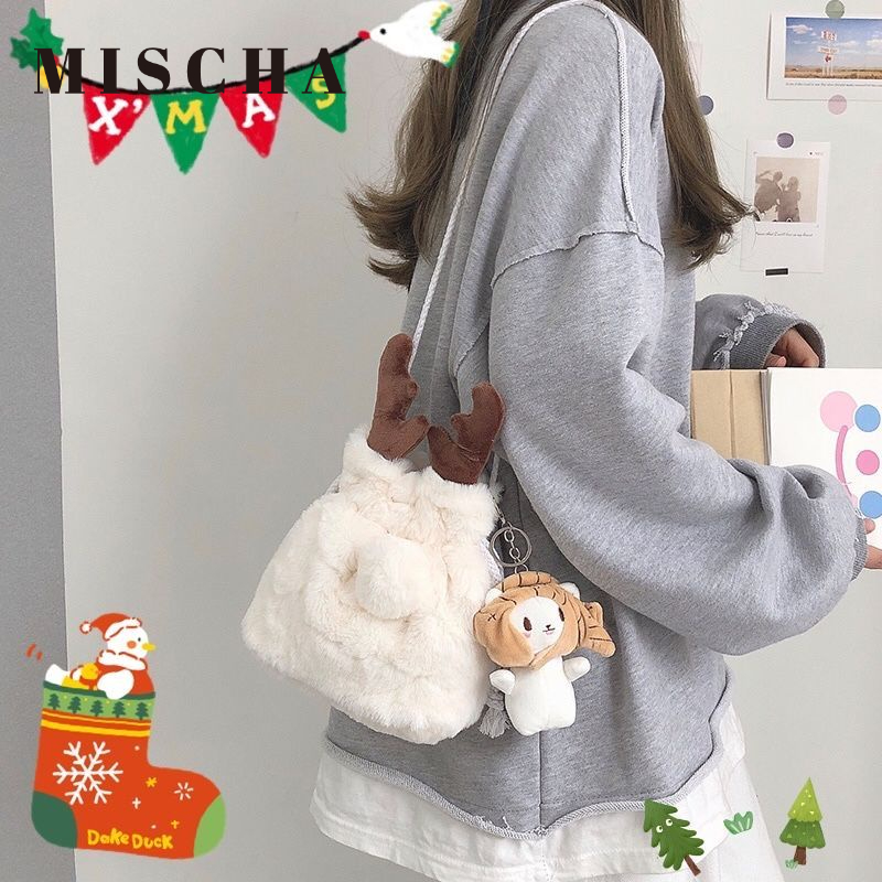 Mischa Túi Xách Đeo Vai Sức Chứa Lớn Màu Trơn Thời Trang Thu Đông