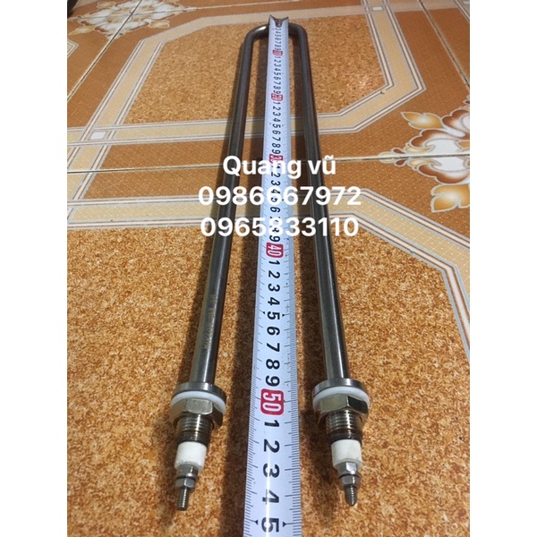 Thanh nhiệt đun nước ,đun dầu 220v/380v/3kw/4kw/5kw/6kw inox 304 zen M16