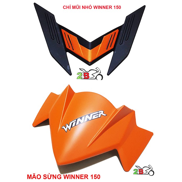 BỘ MÃO SỪNG VÀ CHỈ MŨI XE WINNER MÀU CAM