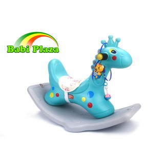 Ngựa bập bênh kèm bánh xe 🍩có nhạc và đèn làm xe chòi chân được