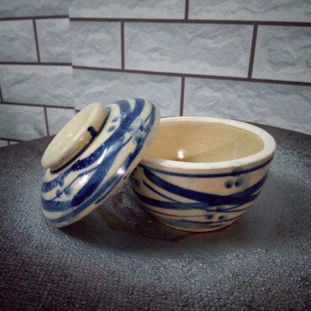 Combo 3 Thố sành, hủ đựng gia vị 10 cm
