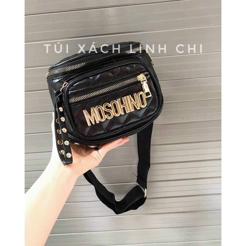 Túi Bao Tử Mochino, Túi Nữ Đeo Chéo Trần Trám Dây Bản To