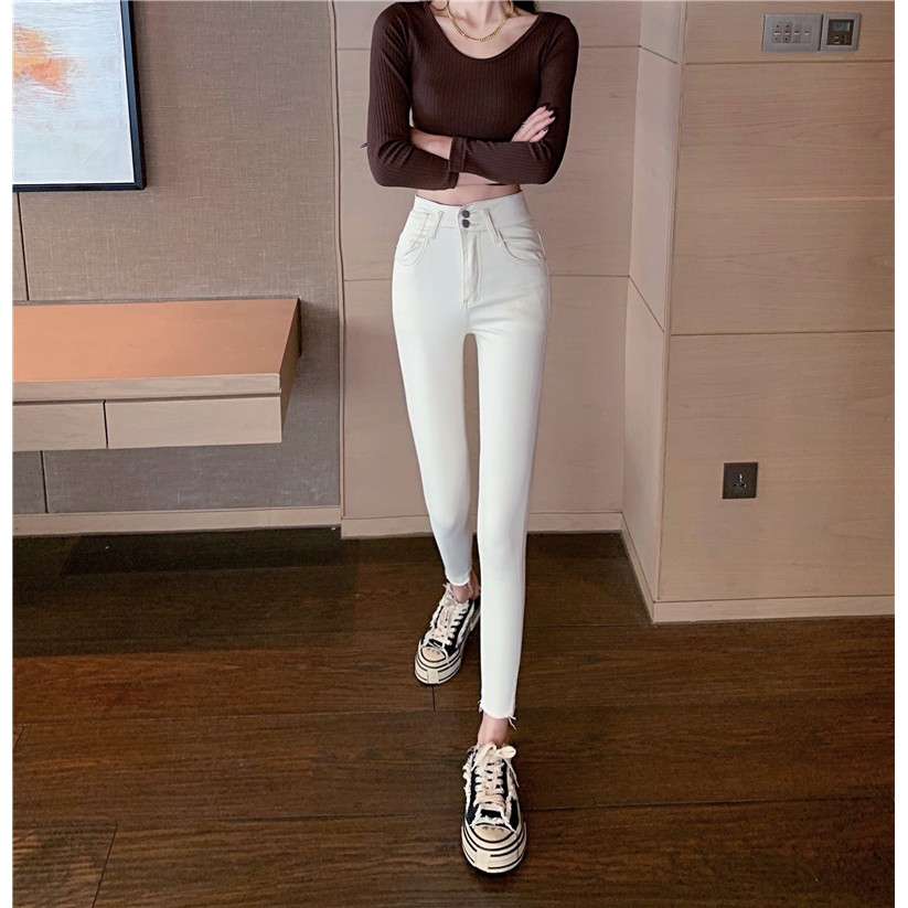 QUẦN JEANS DÁNG ÔM THỜI TRANG NỮ