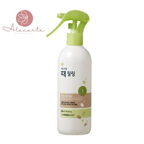 Tẩy da chết toàn thân dạng xịt trà xanh The Face Shop Smooth Body Peel 300ml