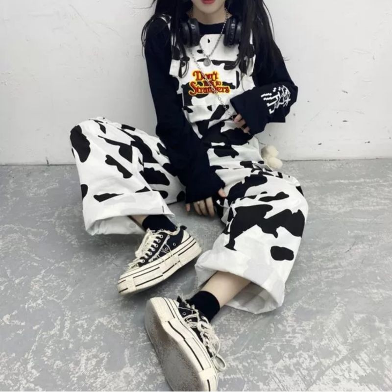 [Order] Quần yếm style bò sữa kute unisex nam nữ