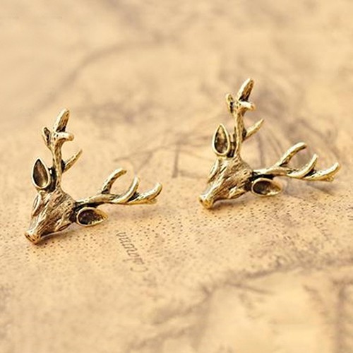 Đôi Bông Tai Hình Con Nai Đính Đá Thời Trang Cho Nữ