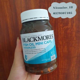 Dầu cá Blackmores Fish Oil Minicaps Odourless 400 viên Úc - mẫu mới